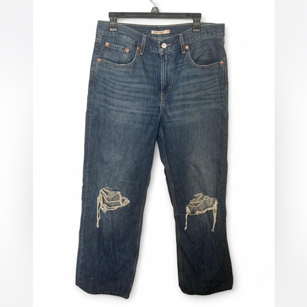 Levi's Women's Low Pro Straight Leg Distressed Jeans